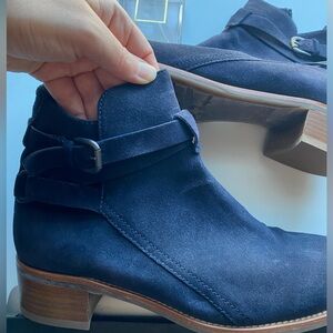 Aquatalia  Dark Blue Suede booties new Boots